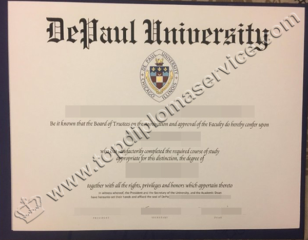 DePaul University diploma, DePaul University degree