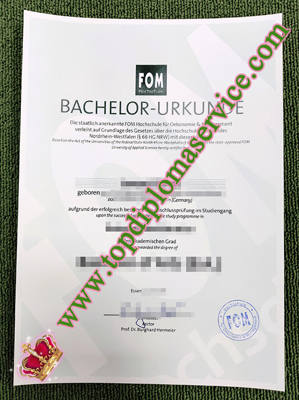 FOM diploma, FOM degree, FOM certificate, 
