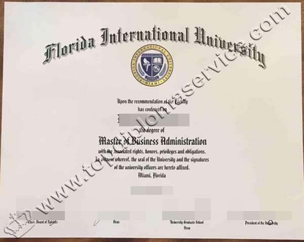 Florida International University diploma, FIU degree