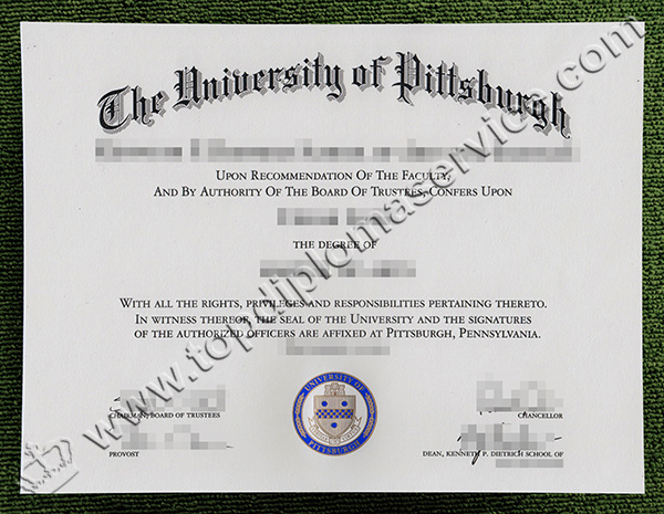 University of Pittsburgh diploma, University of Pittsburgh degree, University of Pittsburgh transcript