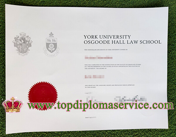 Osgoode Hall Law School diploma, fake York University diploma, fake law diploma,