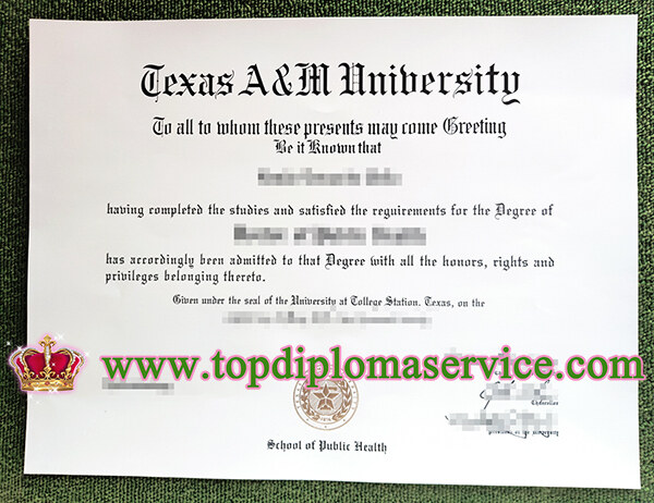 Texas A&M University diploma, Texas A&M University degree,