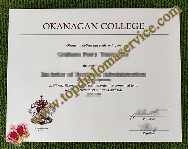 Okanagan College diploma, fake Okanagan College certificate, Okanagan College degree