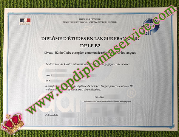 DELF B2 certificate, DELF DALF certificate, French Language certifificate,