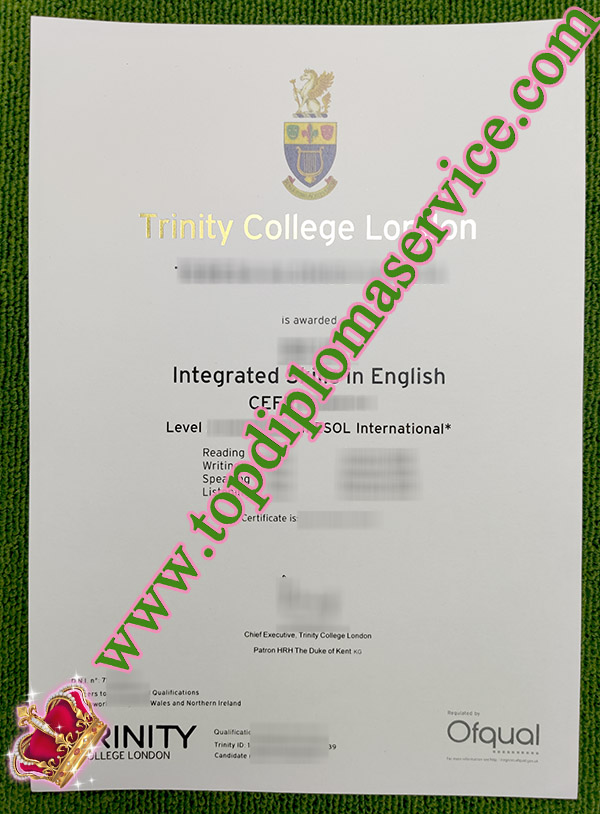 Trinity College London certificate, Trinity College London diploma, fake ESOL certificate,