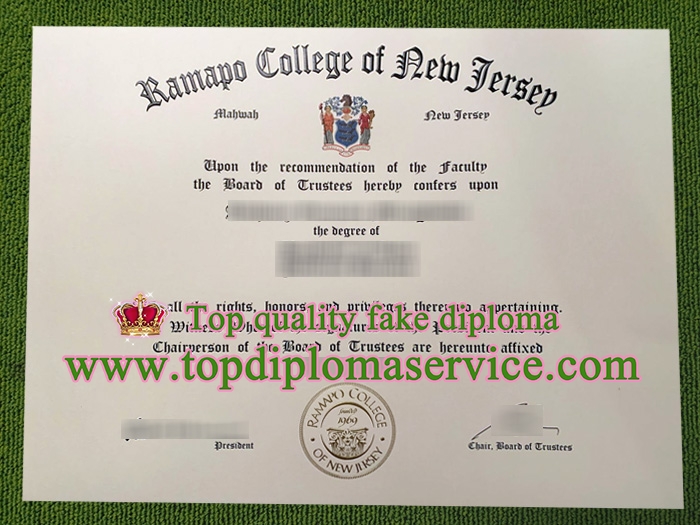 Ramapo College of New Jersey diploma, Ramapo College of New Jersey certificate,