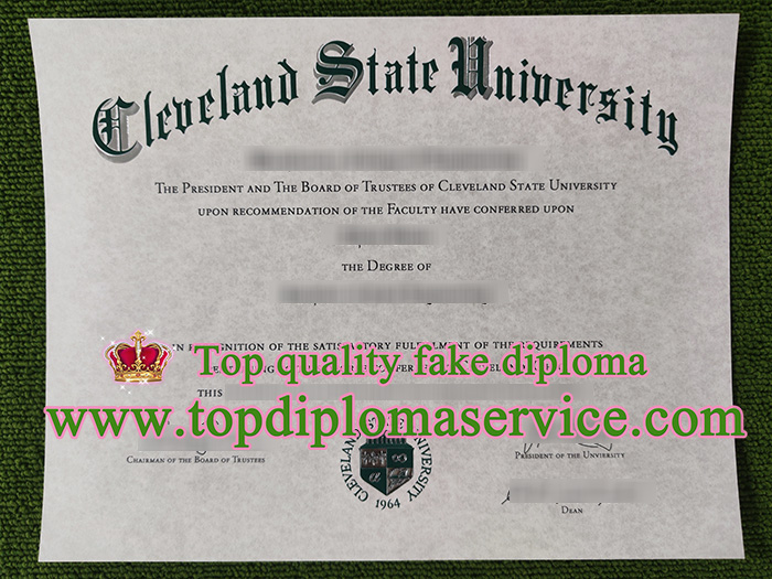 Cleveland State University diploma, Cleveland State University degree,