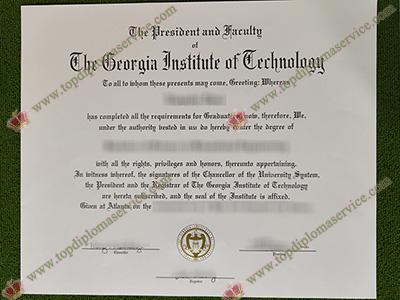 Georgia Tech diploma, Georgia Institute of Technology degree,