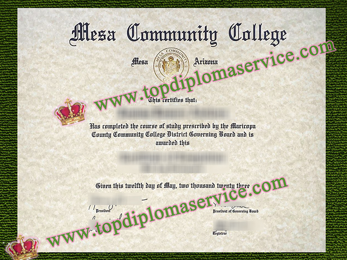 Mesa Community College diploma, Mesa Community College certificate,