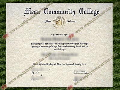 Mesa Community College diploma, Mesa Community College certificate,