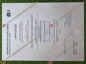 Universität des Saarlandes urkunde, Saarland University diploma,