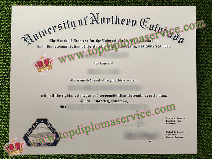 University of Northern Colorado diploma, University of Northern Colorado degree,
