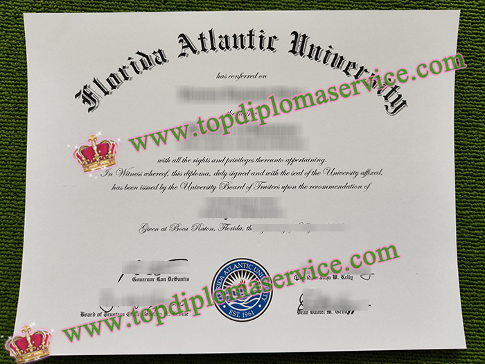 Florida Atlantic University diploma, Florida Atlantic University degree,