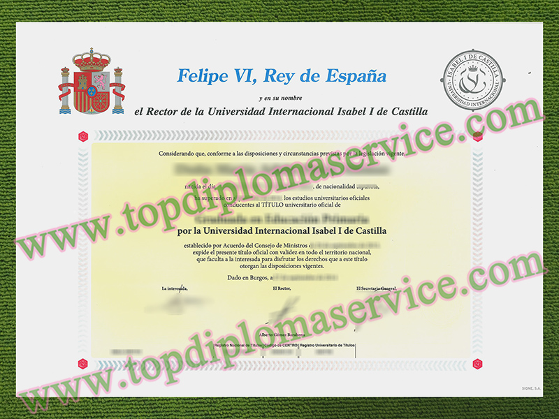 University Isabel I diploma, Universidad Internacional Isabel I de Castilla título,