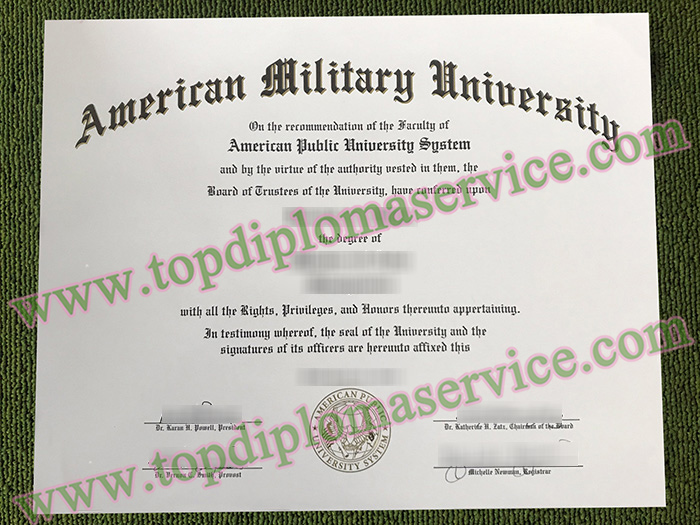 American Military University diploma, American Military University certificate,