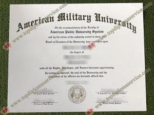 American Military University diploma, American Military University certificate,