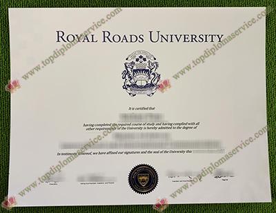 Royal Roads University degree certificate