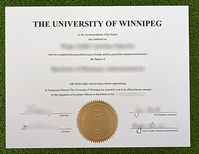 University of Winnipeg diploma certificate