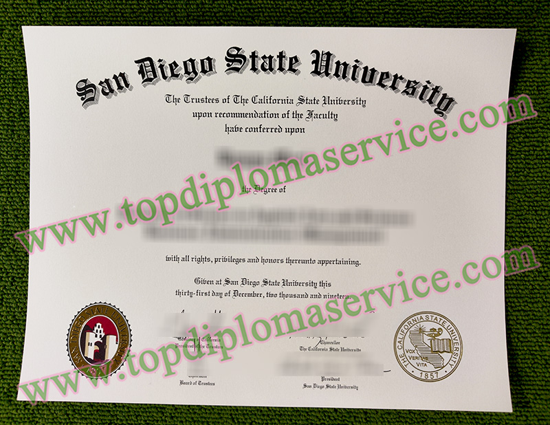 SDSU diploma, San Diego State University degree,