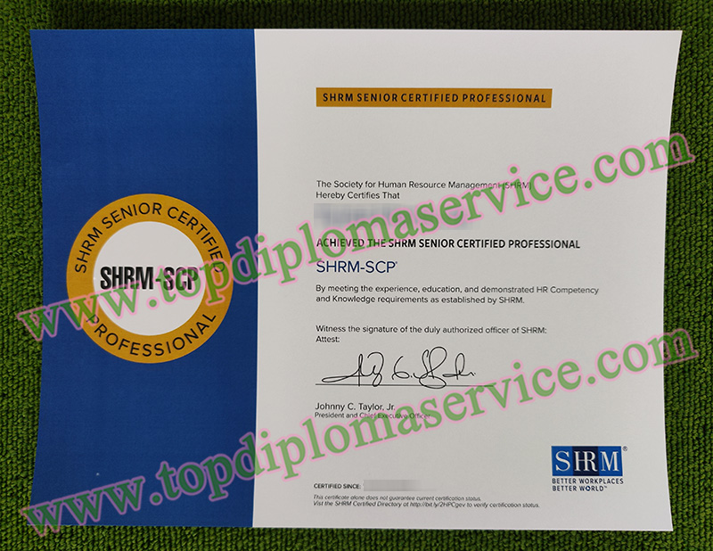 SHRM-SCP certificate, fake SHRM certificate,