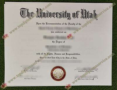 University of Utah diploma certificate