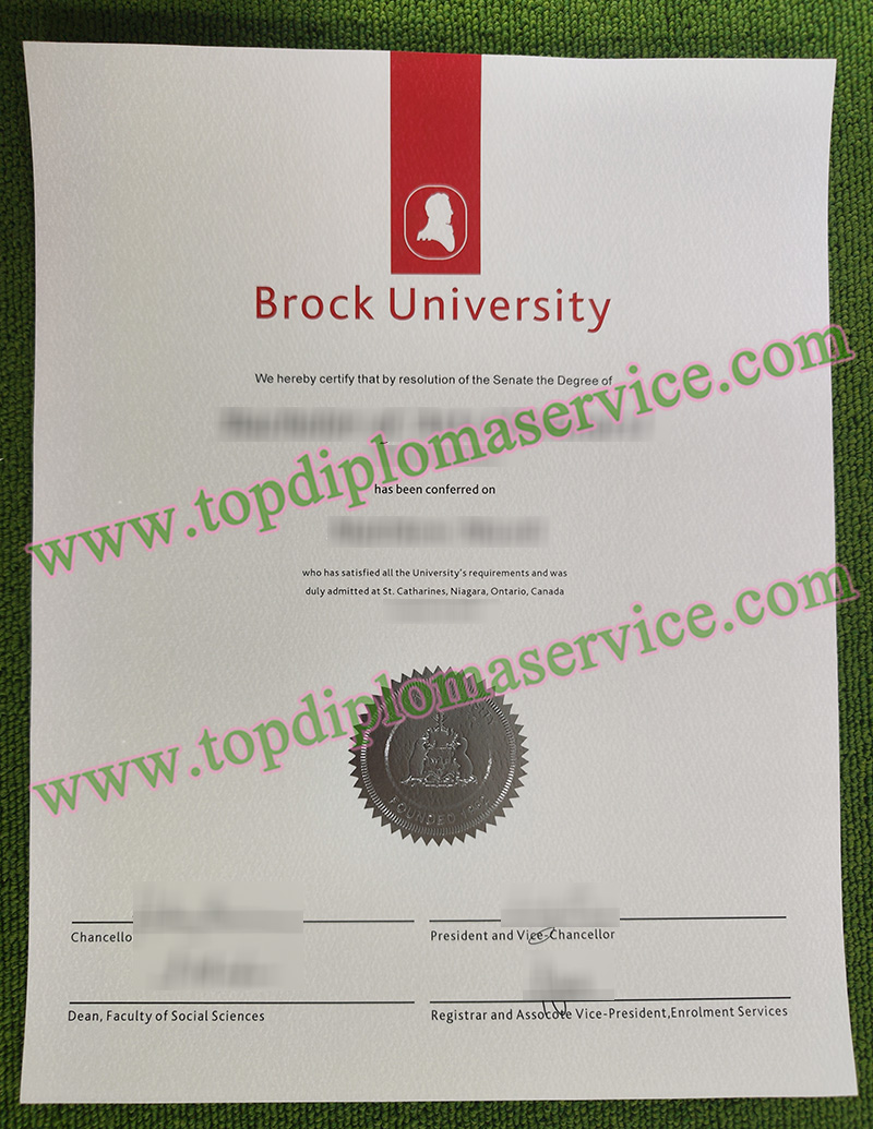 Brock University degree, Brock University certificate,