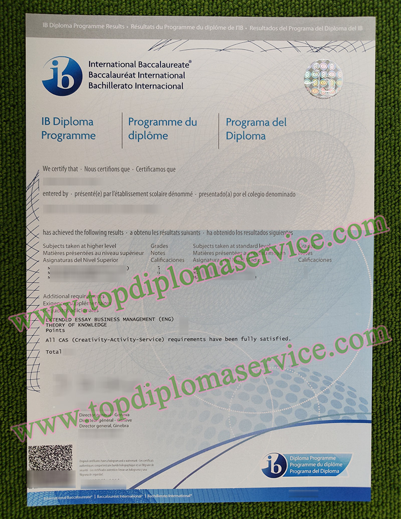 IB Diploma transcript, IB Diploma results,