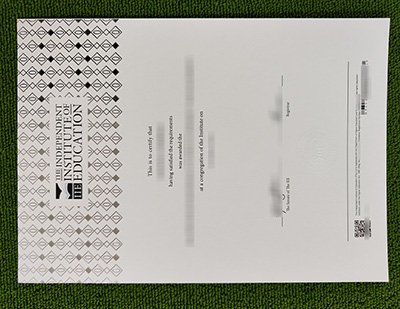 Independent Institute of Education certificate