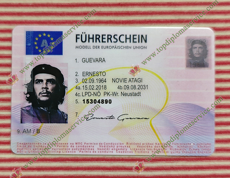 Austria driving licence, Austria Führerschein,