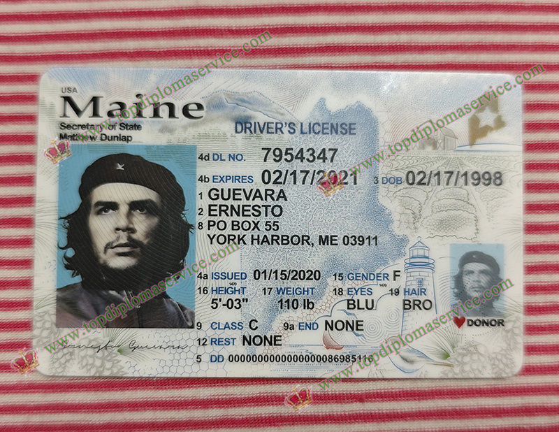 Maine Driver's license, Maine ID,