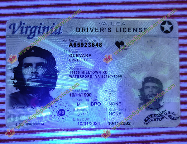 Virginia driver license, Virginia ID,